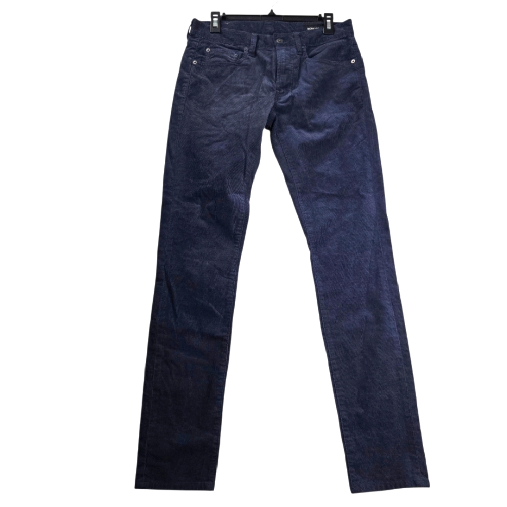 Bonobos Men Skinny Fit Corduroy Pants Cotton Stretch Navy Blue 5-Pockets‎ 30x32